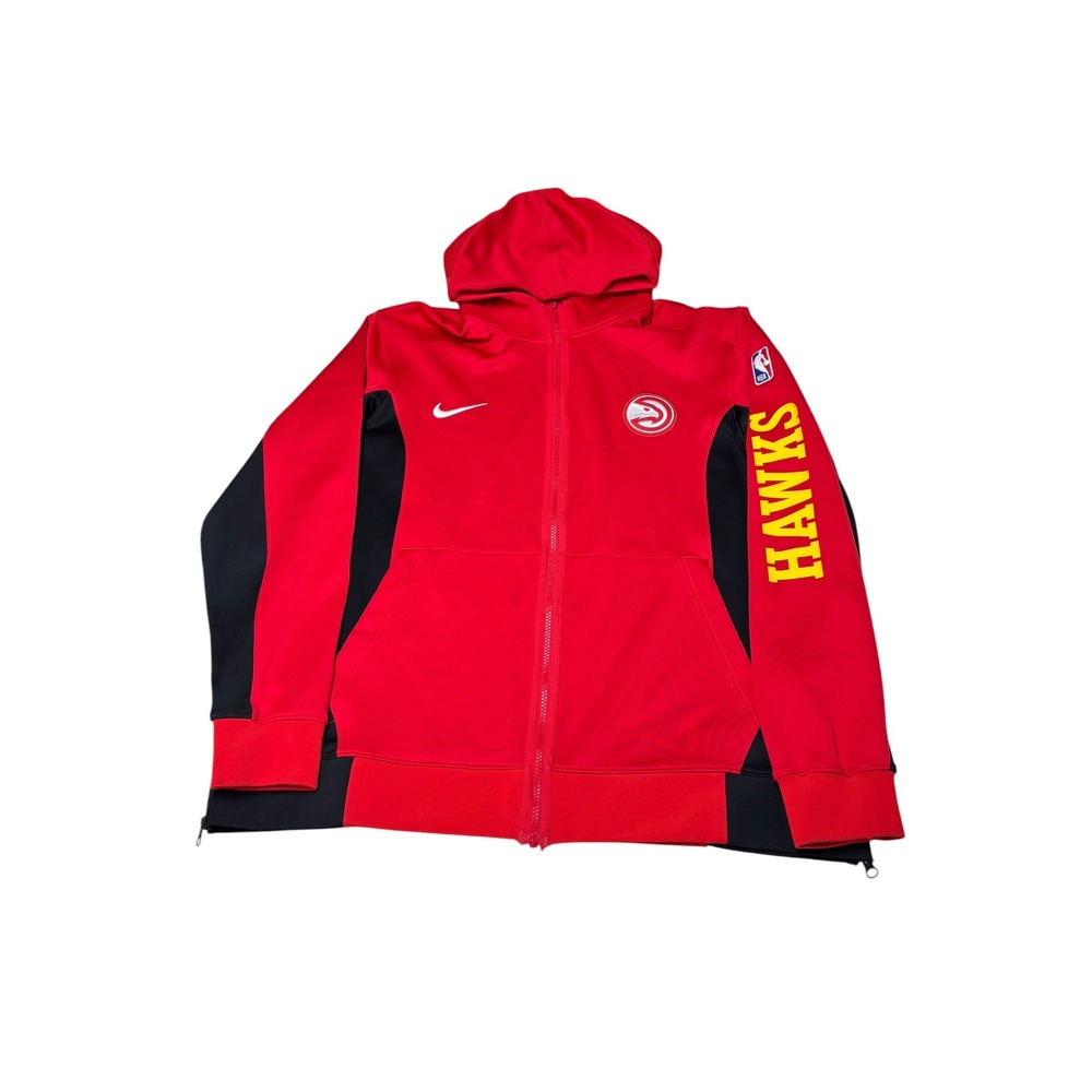 Nike x Atlanta Hawks NBA Dri-FIT Showtime Full Zip Hoodie Red Mens XL FB3408-657